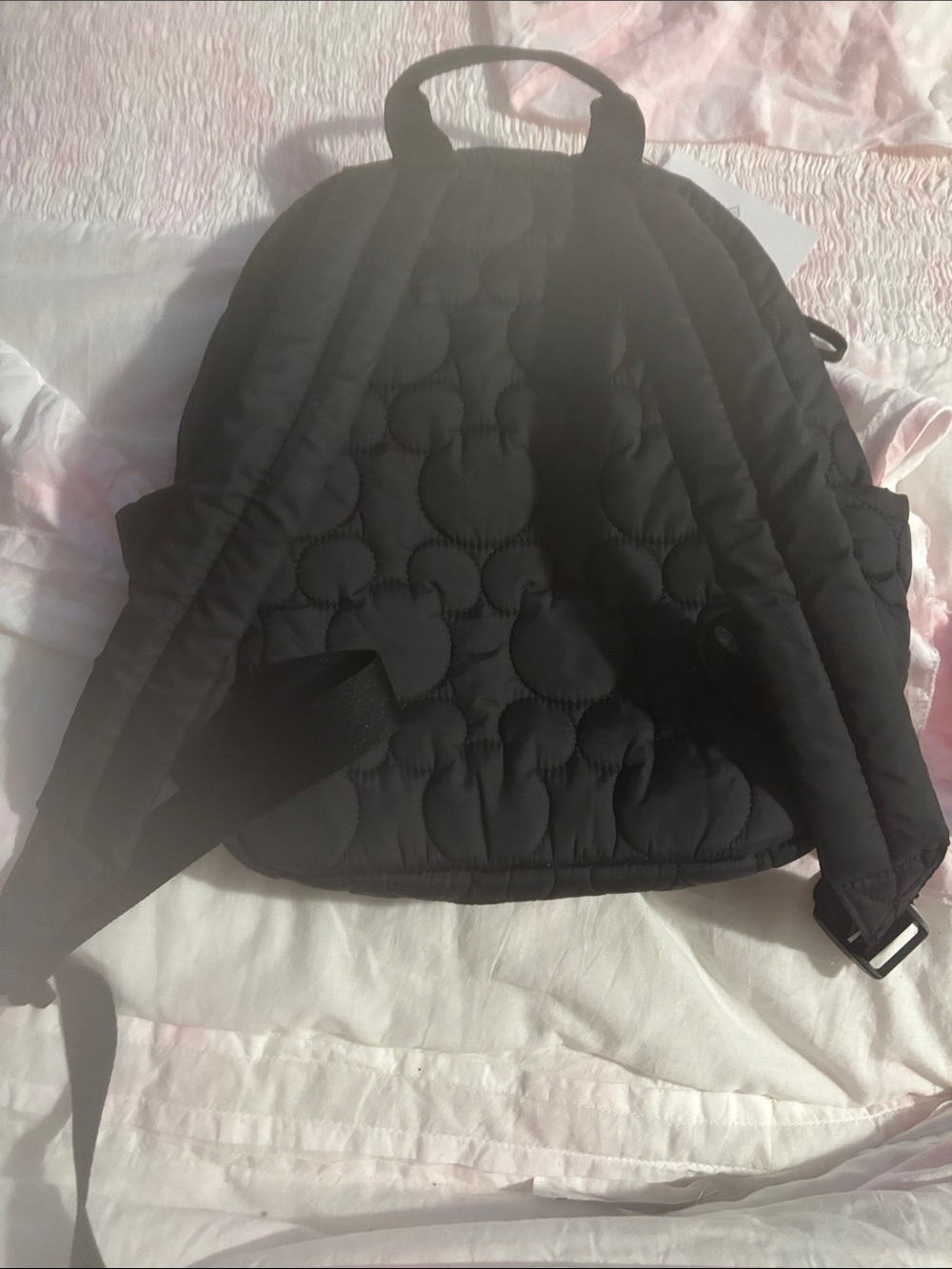 Vera Bradley Disney Mickey Featherweight Black Quilted Small Backpack - Picture 3 of 7